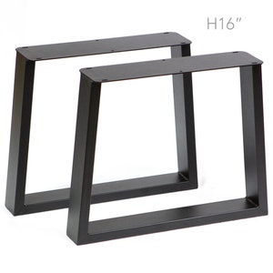 H 16 inch, Coffee Table Legs, 1 Pair, Trapezoid Shape #SS220N