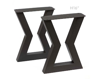 H16", Sleek X-Shaped Bench Legs, 1 Pair #ST2900