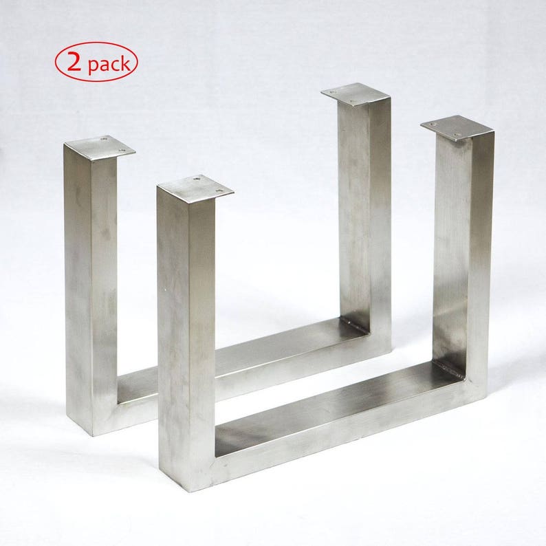 SS100D2 Stainless Steel Coffee Table U Legs 1 Pair Etsy