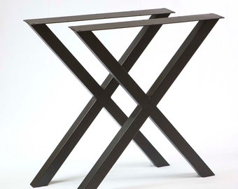 H 28 inch, Dining Table Legs, X Shape, 1 Pair, #W5037A