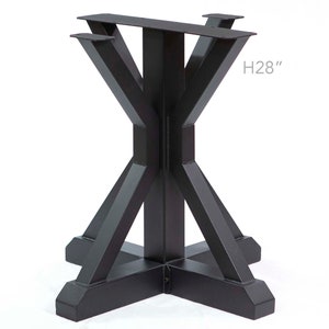 H 28 Inch, Trestle Round Dining Table Legs, 1 Set, #SS511