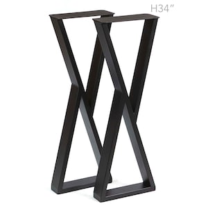 H 34 inch, Sofa Table Legs, Z Shape, 1 Pair, #SS370