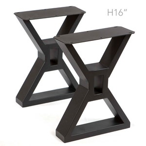 H 16 inch, Bench Legs, Farmhouse X-Shaped, 1 Pair, #SS700