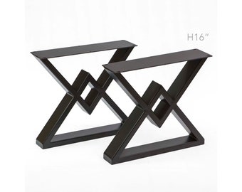 H 16 inch, Coffee Table Legs, Diamond Shape, 1 Pair, #SS620