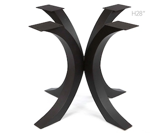 H28" Flowy Butterfly Shaped Round Dining Table Legs, #ST3011