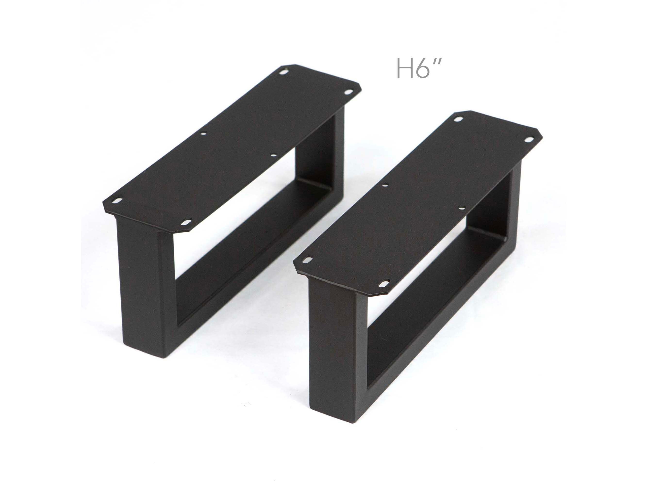 H 6 inch, U-shaped Metal Furniture Legs, 1 Pair #W5033L6