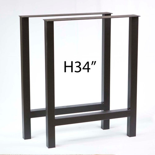 H 34 Inch Counter Height Table Legs U Shape 1 Pair Etsy
