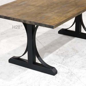 H28&quot; Trestle C Dining Table Legs, 1 Pair #SS516