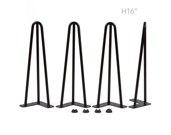 16 inch, Heavy Duty 3-rod hairpin legs 16", set of 4, #W5032C4