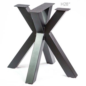 H 28 inch, Table Base for Round Dining Table, Spider Table Leg, Made In 3&quot;x3&quot; Tubing, #SS1311