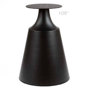 H 28 Inch, Round Dining Table Base, Cone-Shaped, Black #LK311B