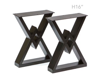 H 16 inch, Bench Legs, Diamond Shape, 1 Pair, #SS600