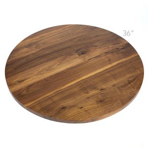 36&quot; Solid Black Walnut Round Table Top