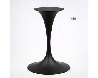 H 28 po., pied de table de bistrot, forme de tulipe, 1 pièce, #LK2028B