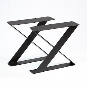 H 16 inch, Flat Iron Coffee Table Legs, X Shape, 1 Pair, #W5039D2