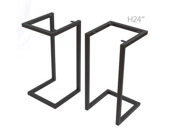 Price Per Pair, H24" Square Top C Shaped Side Table Base #SS013