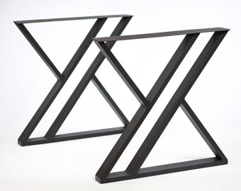 H 28 Inch, Dining Table Legs, Double Z Shape, 1 Pair