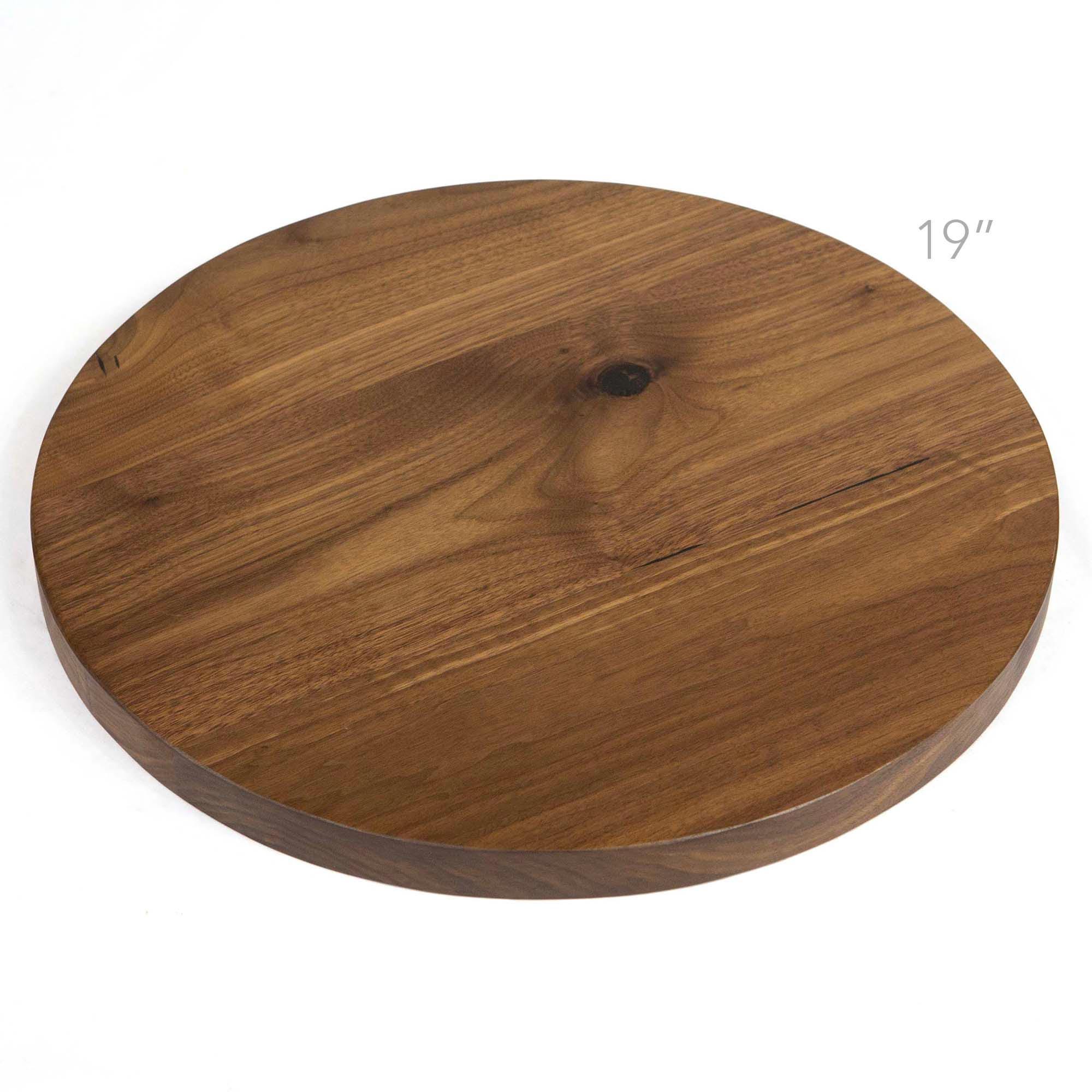 Walnut Table Top Roundedf 19'' Solid Black Walnut Round Table Top - Etsy