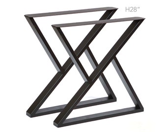 H 28 inch, Dining Table Legs, Z Shape, 1 Pair, #SS310