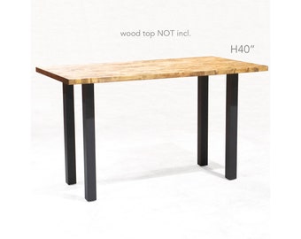 H 40 po., hauteur de bar, pieds de table, style colonne, lot de 4, # SS1080