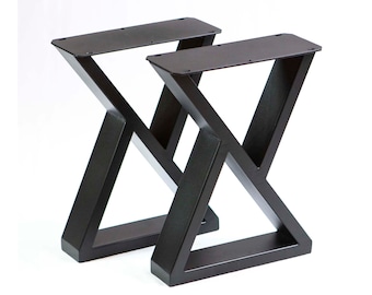 H 16 inch, Bench Legs or Narrow Coffee Table Legs, Z Shape, 1 Pair, #SS300