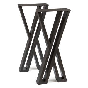 H 28 inch, Double X Shaped Entryway Console Table Legs, 1 Pair, #ST2730