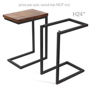 H24" Price Per Pair, C-Shaped Side Table Base #SS003