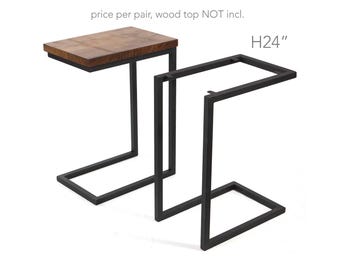 H24" Price Per Pair, C-Shaped Side Table Base #SS003