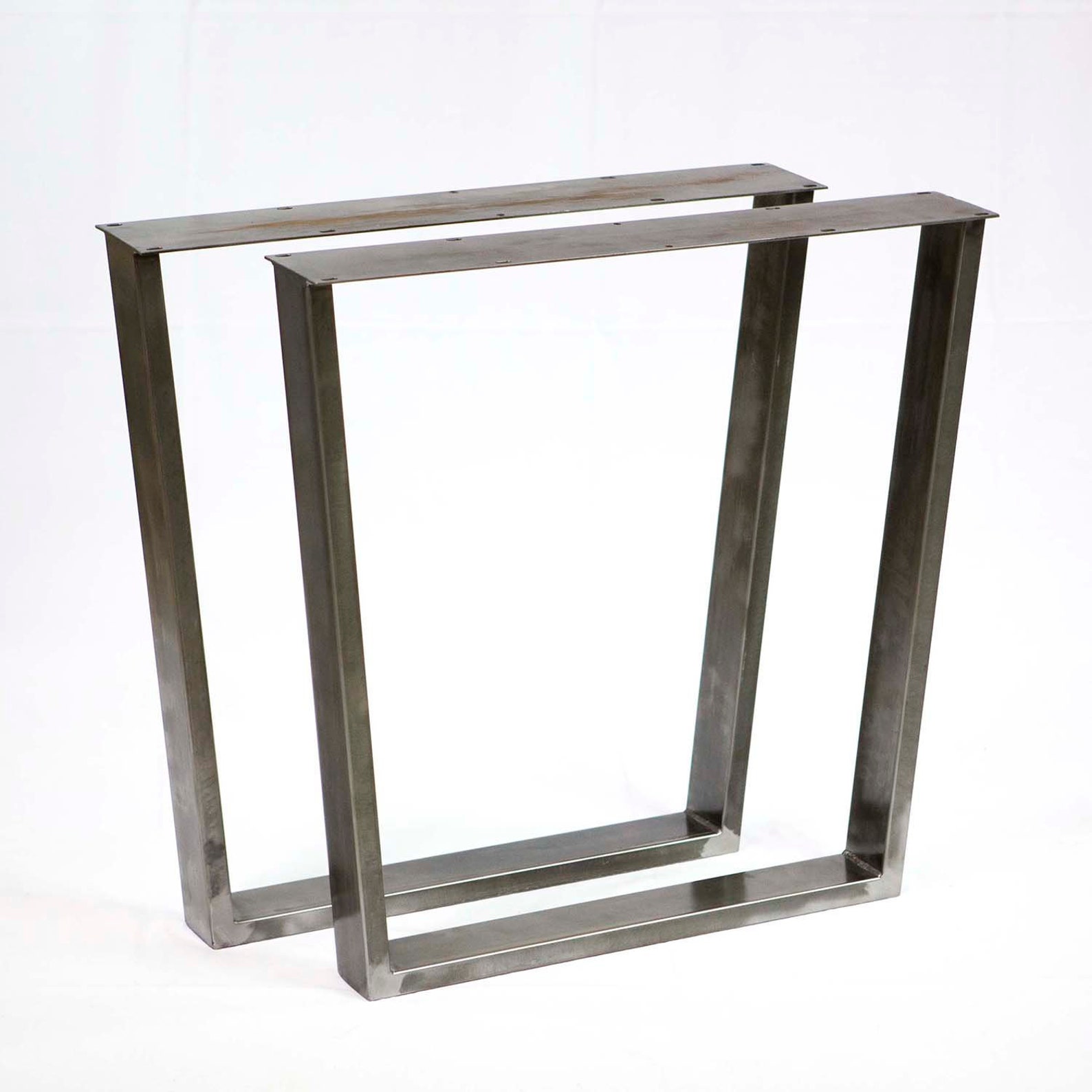 SS210W2 Trapezoid Dining Table Legs Wide Top Black Powder Etsy