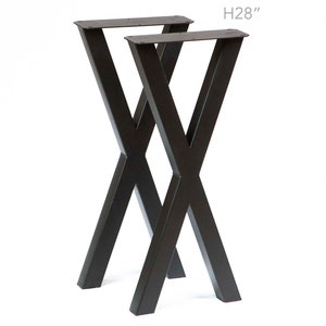 H 28 inch, Console table legs, X Shape, 1 Pair, #W5037B