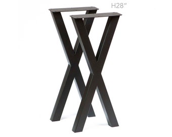 H 28 inch, Console table legs, X Shape, 1 Pair, #W5037B