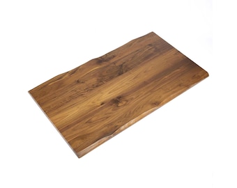 26 x 46" Solid Black Walnut Table Top for Desk or Coffee Table (2 Live Edges)