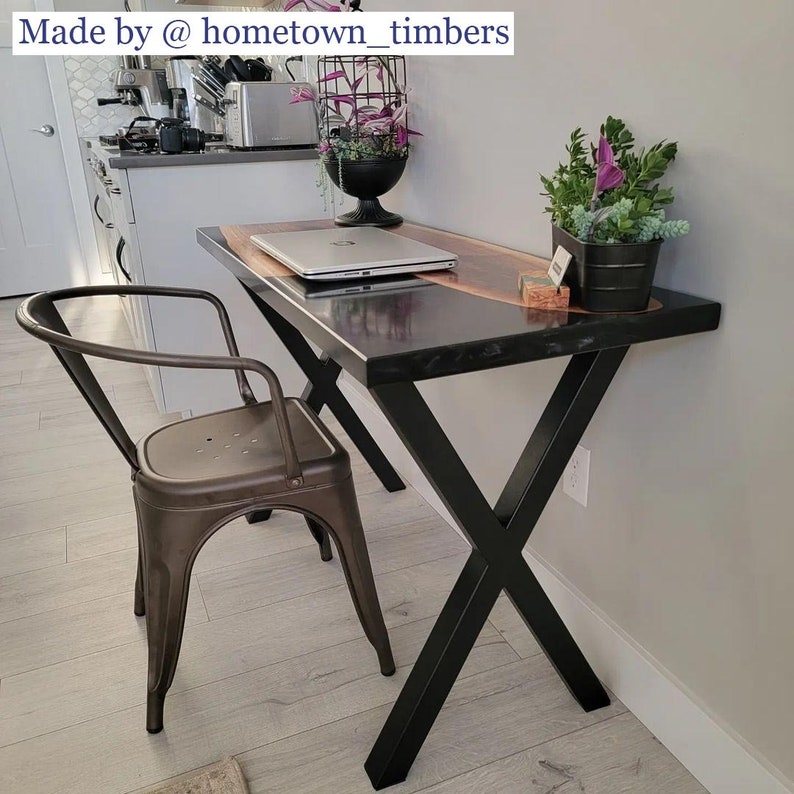 H 28 Inch Office Desk Table Legs X Shape 1 Pair W5037BW Etsy