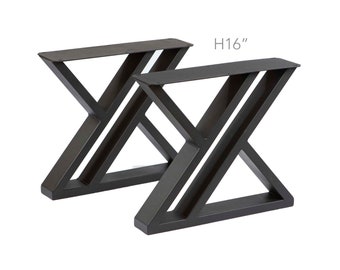 H 16 inch, Coffee Table Legs, Double Z Shape, 1 Pair, #SS1120