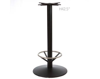 H42.5", Bar Height Cast Iron Table Base with Footrest #JK3010H