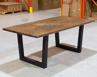 H28" x W34" Extra Wide Reverse Trapezoid Dining Table Legs, 1 Pair #SS028