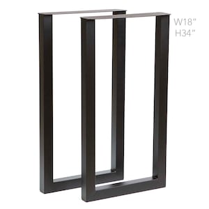 H 34 inch, Counter Height Table Legs, U Shape, 1 Pair, #W5036M18