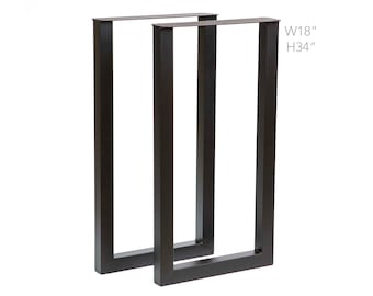 H 34 inch, Counter Height Table Legs, U Shape, 1 Pair, #W5036M18