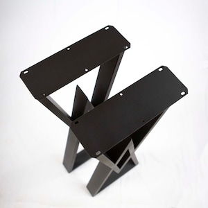 H 40 inch, Bar Table Legs, 1 Pair, Metal Diamond Shape #SS680 image 2