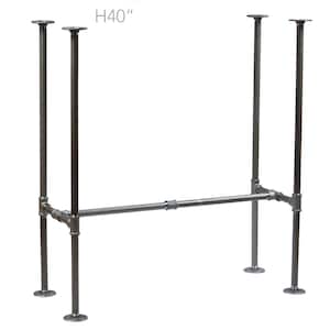 H40&quot; x 17&quot;, Pipe Table Legs for Bar Height Pub Table, #BKH1740C