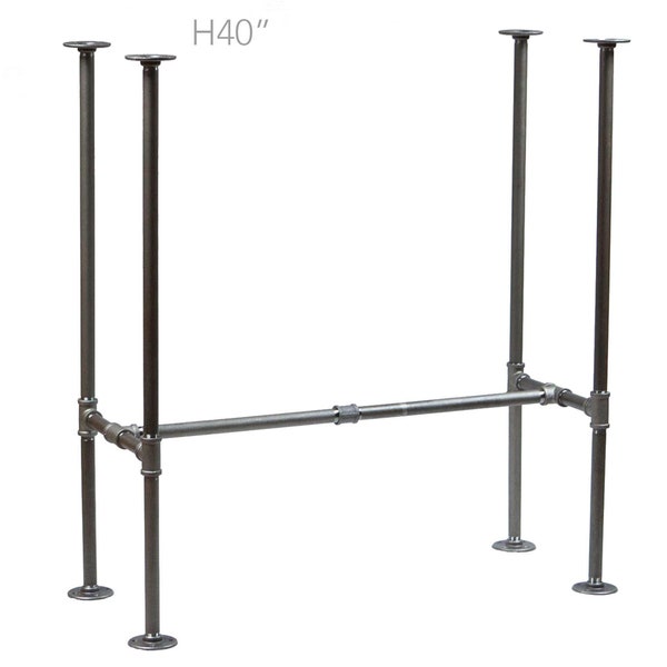 H40" x 17", Pipe Table Legs for Bar Height Pub Table, #BKH1740C