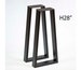 SS230 Trapezoid Console Table Legs, Black Powder Coated , 1 Pair 