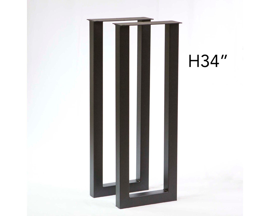 H 34 Inch Counter Height Sofa Table Legs U Shape 12 Etsy