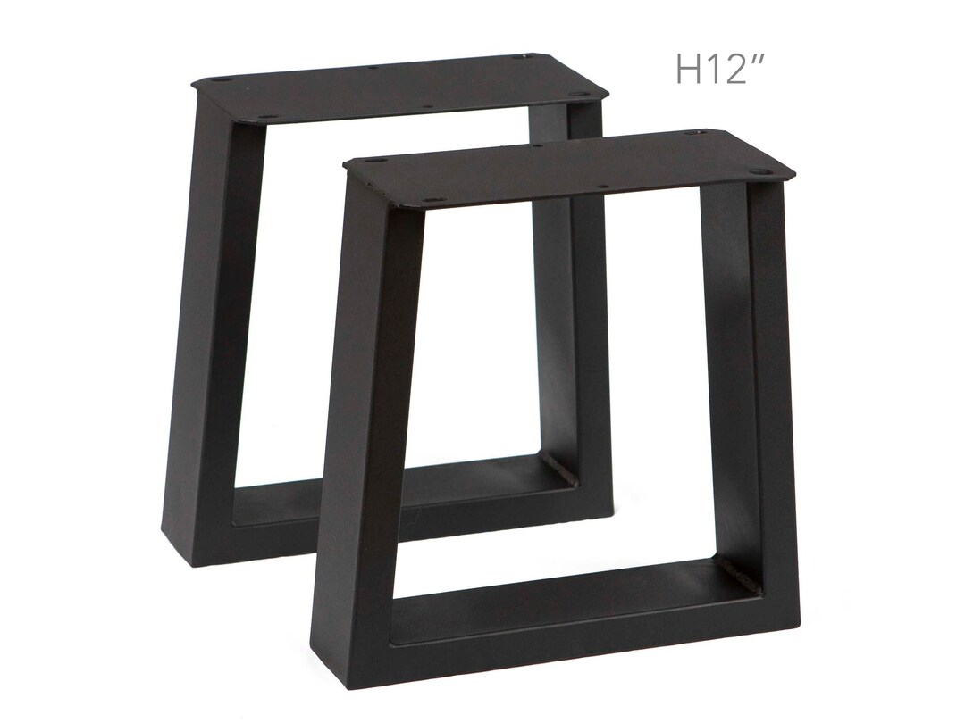 H 12 Inch Short Table Legs, 1 Pair, Trapezoid Shape SS251 Etsy