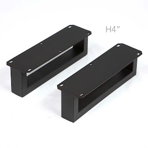 H 4 inch, U-shaped Metal Furniture Legs, 1 Pair #W5033L4