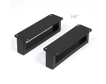 H 4 po., pieds de meuble en métal en forme de U, 1 paire # W5033L4