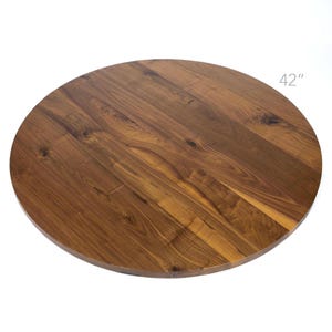 42&quot; Solid Black Walnut Round Table Top