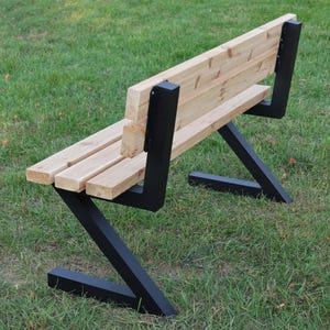 Aluminum Zig Zag Bench Legs With Backrest, 1 Pair #A015