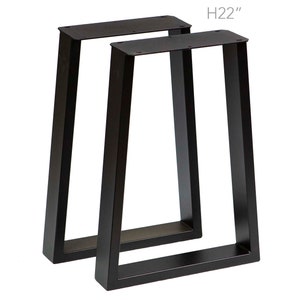 H 22 Inch, End Table Legs, Trapezoid Shape, 1 Pair, #SS260