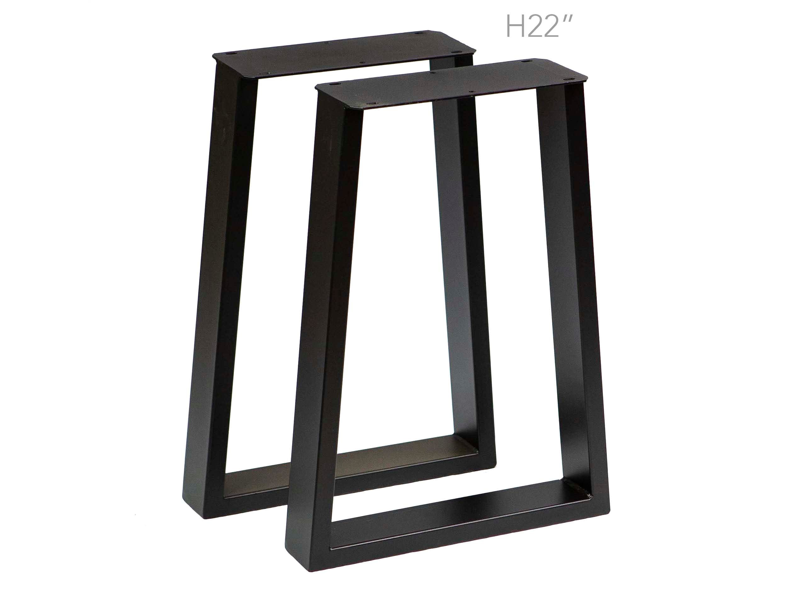 H 22 Inch, End Table Legs, Trapezoid Shape, 1 Pair, #SS260